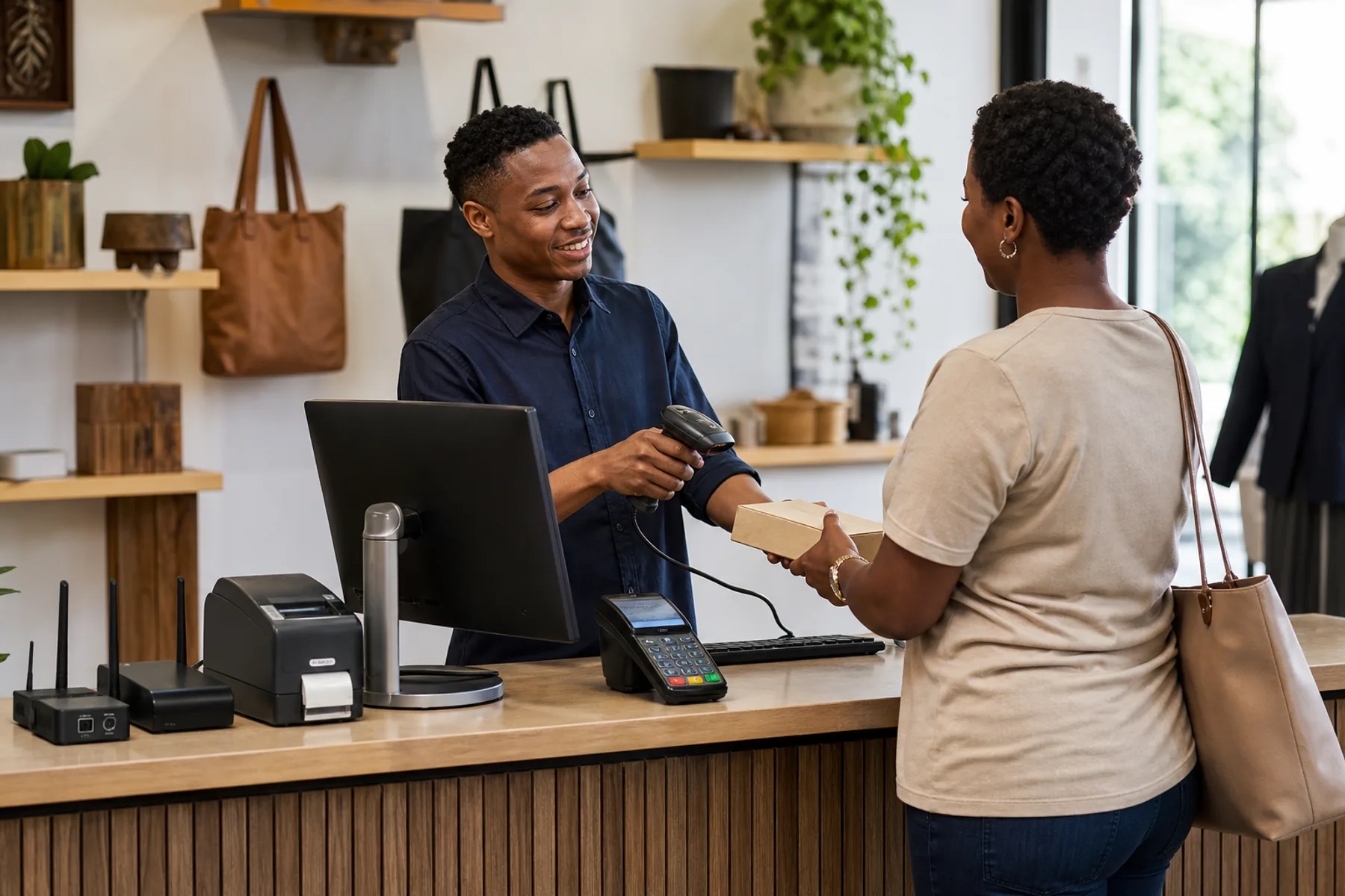 South African retail team using connected front-office technology